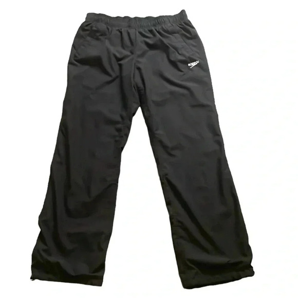Speedo Men’s black practice joggers Mesh lining Toggle cinch ankle Size M - Picture 14 of 14